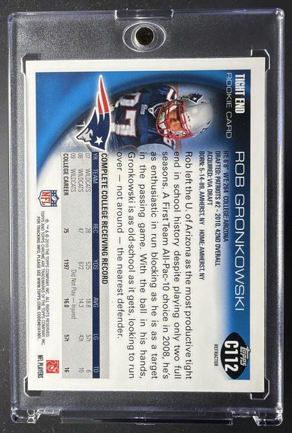2010 Topps Chrome Rob Gronkowski #C112 Refractor RC