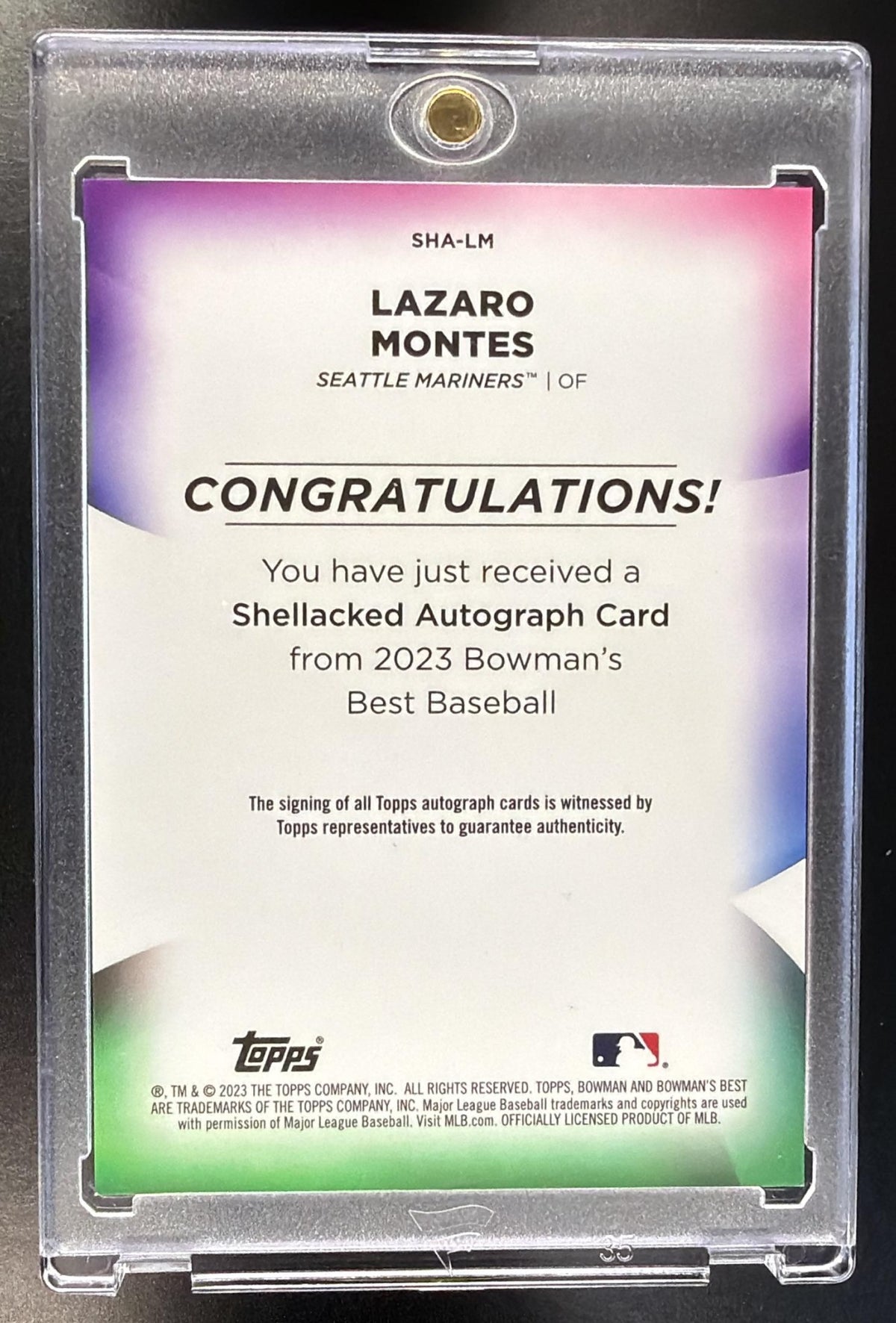 2023 Bowman's Best Lazaro Montes #SHA-LM Shellacked Auto 133/250