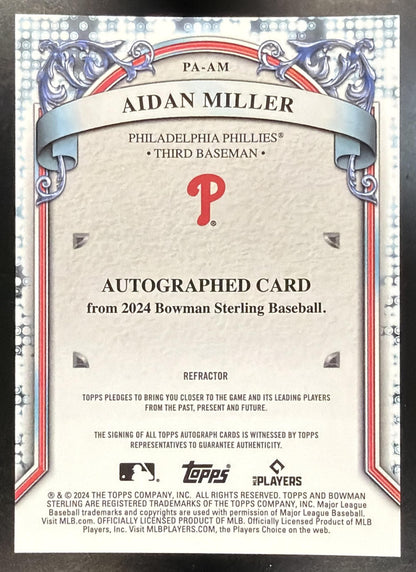 2024 Bowman Sterling Aidan Miller #PA-AM Prospect Auto 91/150