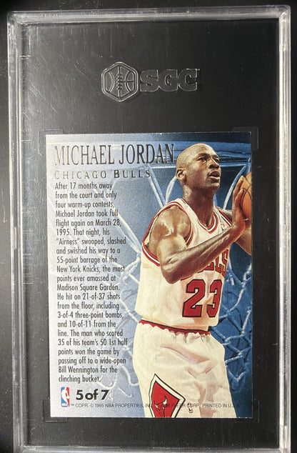 1995-96 Fleer Ultra Michael Jordan #5 Fabulous Fifties SGC 8.5