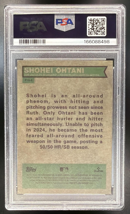 2025 Topps Heritage High Number Shohei Ohtani #P10-3 Perfect 10's PSA 9