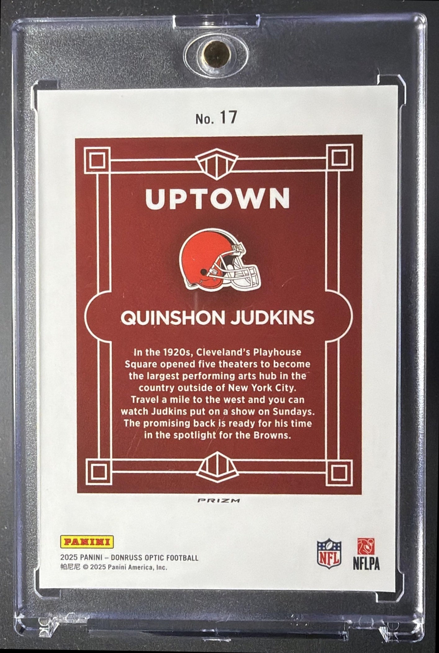 2025 Panini Donruss Optic Quinshon Judkins #17 Uptown RC SSP