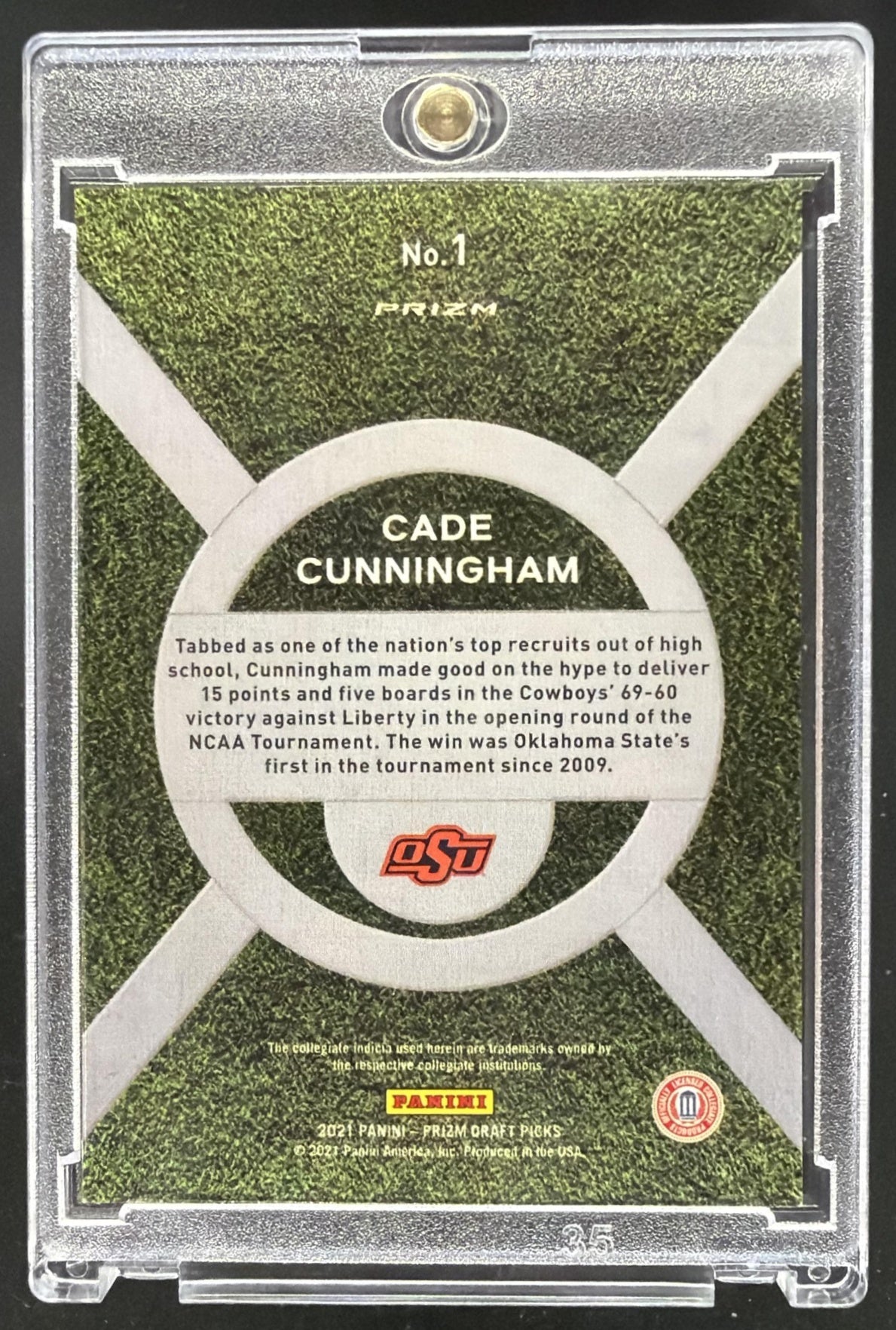 2021-22 Panini Prizm Draft Picks Cade Cunningham #1 On Campus RC