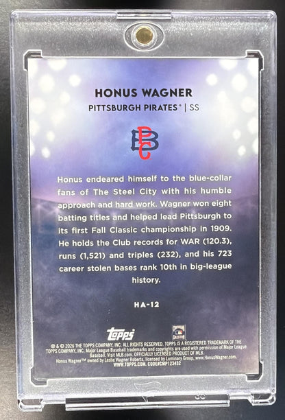 2026 Topps Series 1 Honus Wagner #HA-12 Home Field SSP