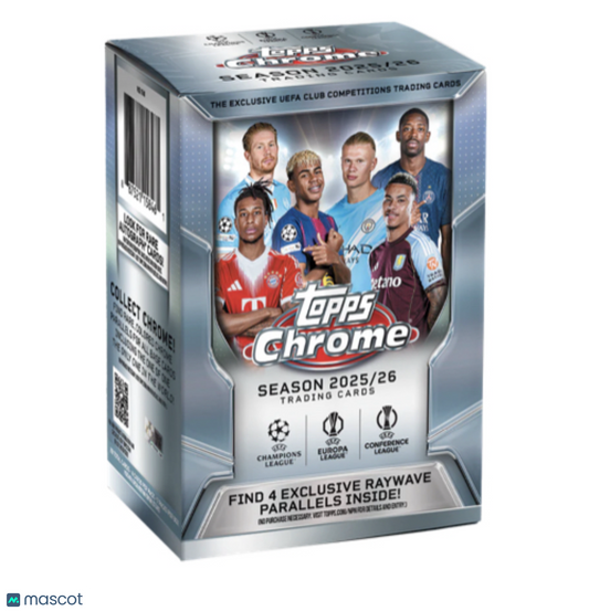 2025-26 Topps UEFA Club Competitions Chrome Soccer Blaster Box