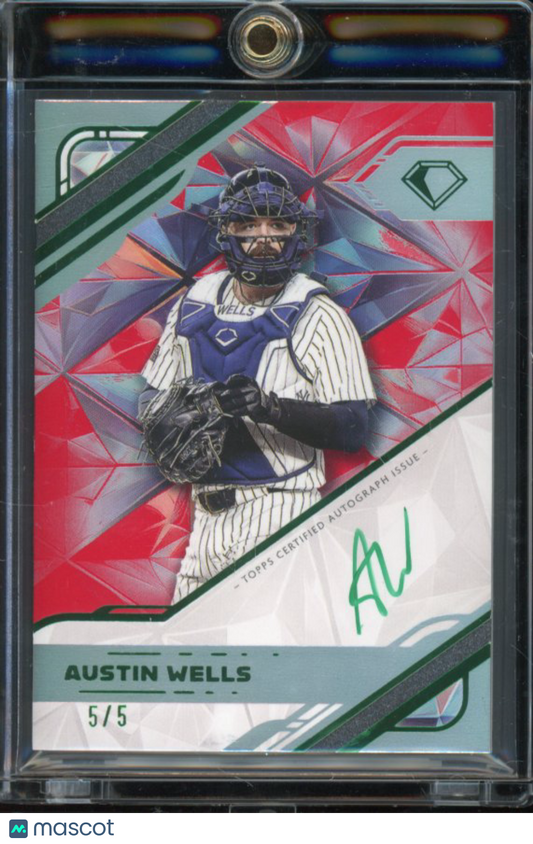 2025 Diamond Icons Austin Wells Green Auto 5/5