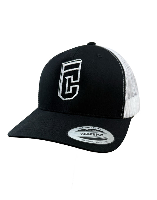 TCC BLACK AND WHITE TRUCKER HAT