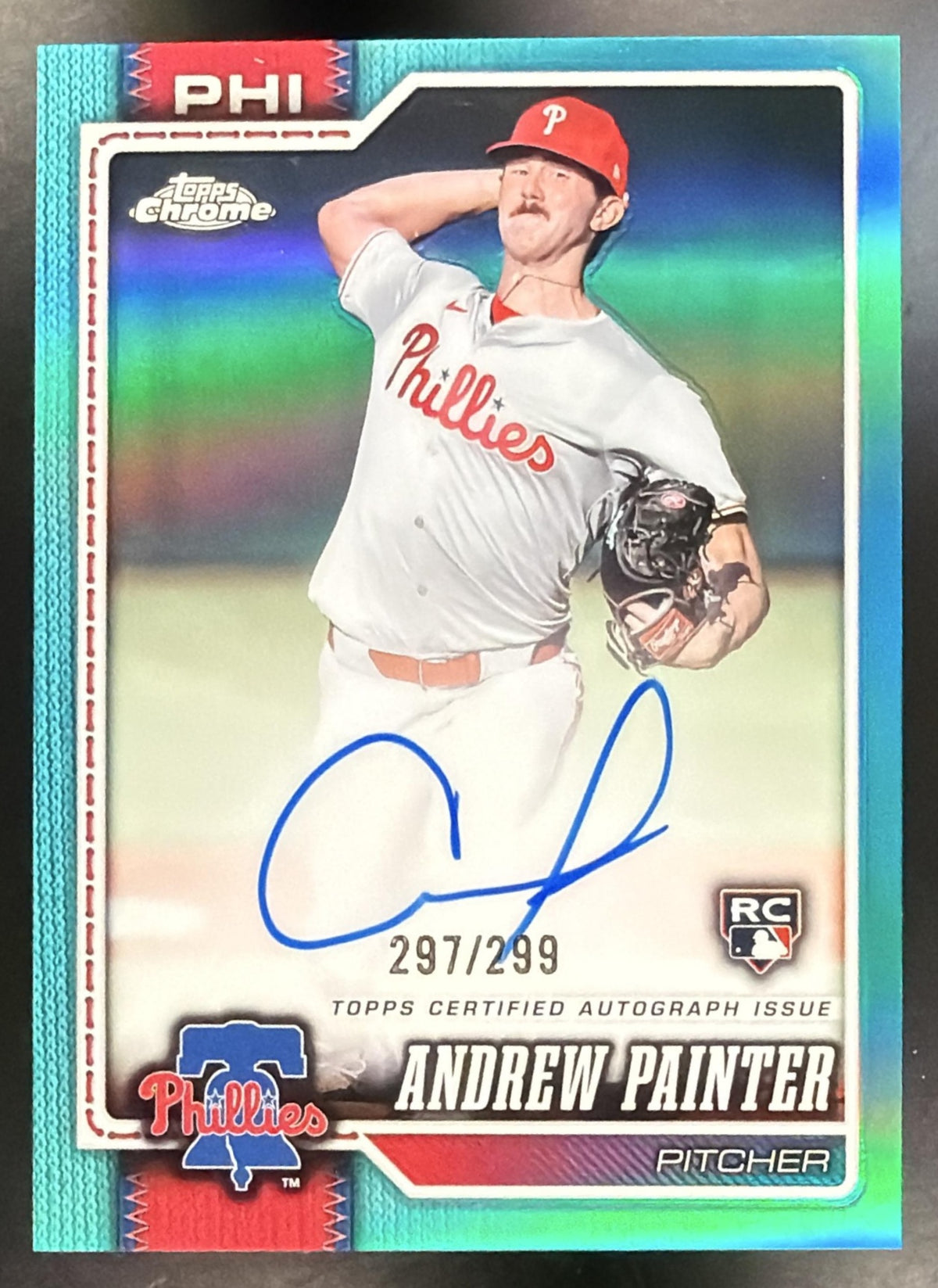 2026 Topps Chrome Andrew Painter #RA-AP Rookie Auto Teal Refractor 297/299 RC