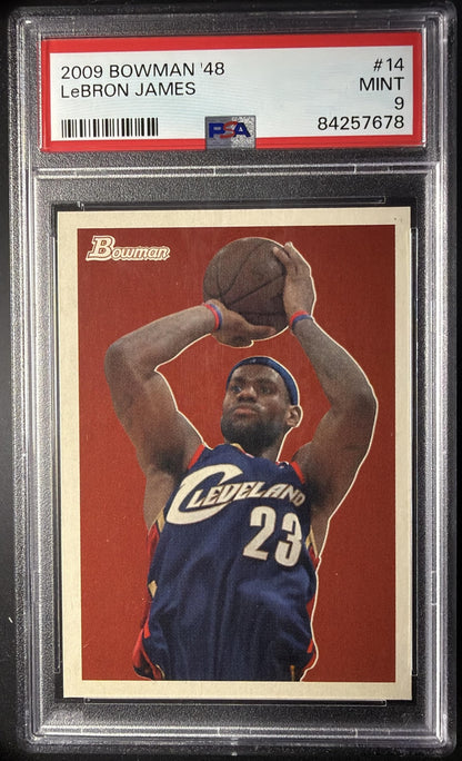 2009-10 Bowman 48 LeBron James #14 PSA 9