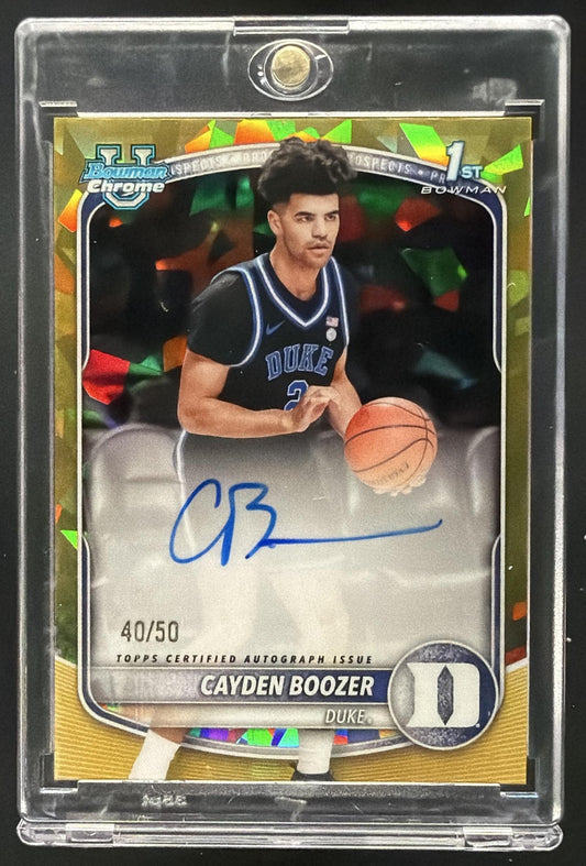 2025 Bowman Sapphire Cayden Boozer #CPA-CB Auto Gold Refractor /50 1st