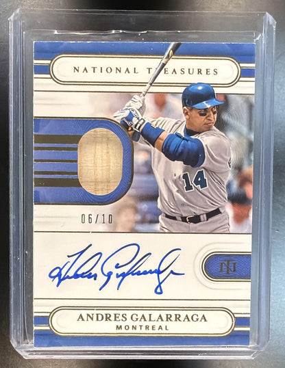 2021 National Treasures Baseball Andres Galarraga #TMS-AG Game Worn Patch Auto 06/10