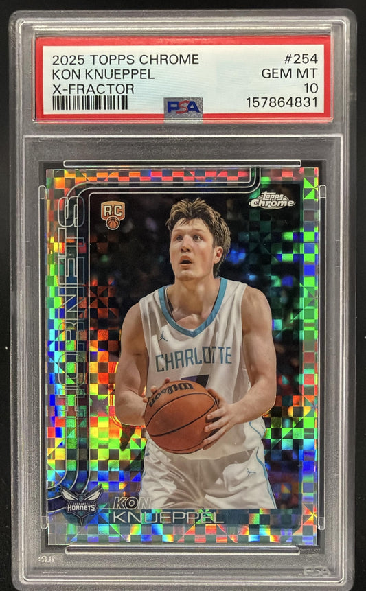 2025-26 Topps Chrome Kon Knueppel #254 X-Fractor RC PSA 10