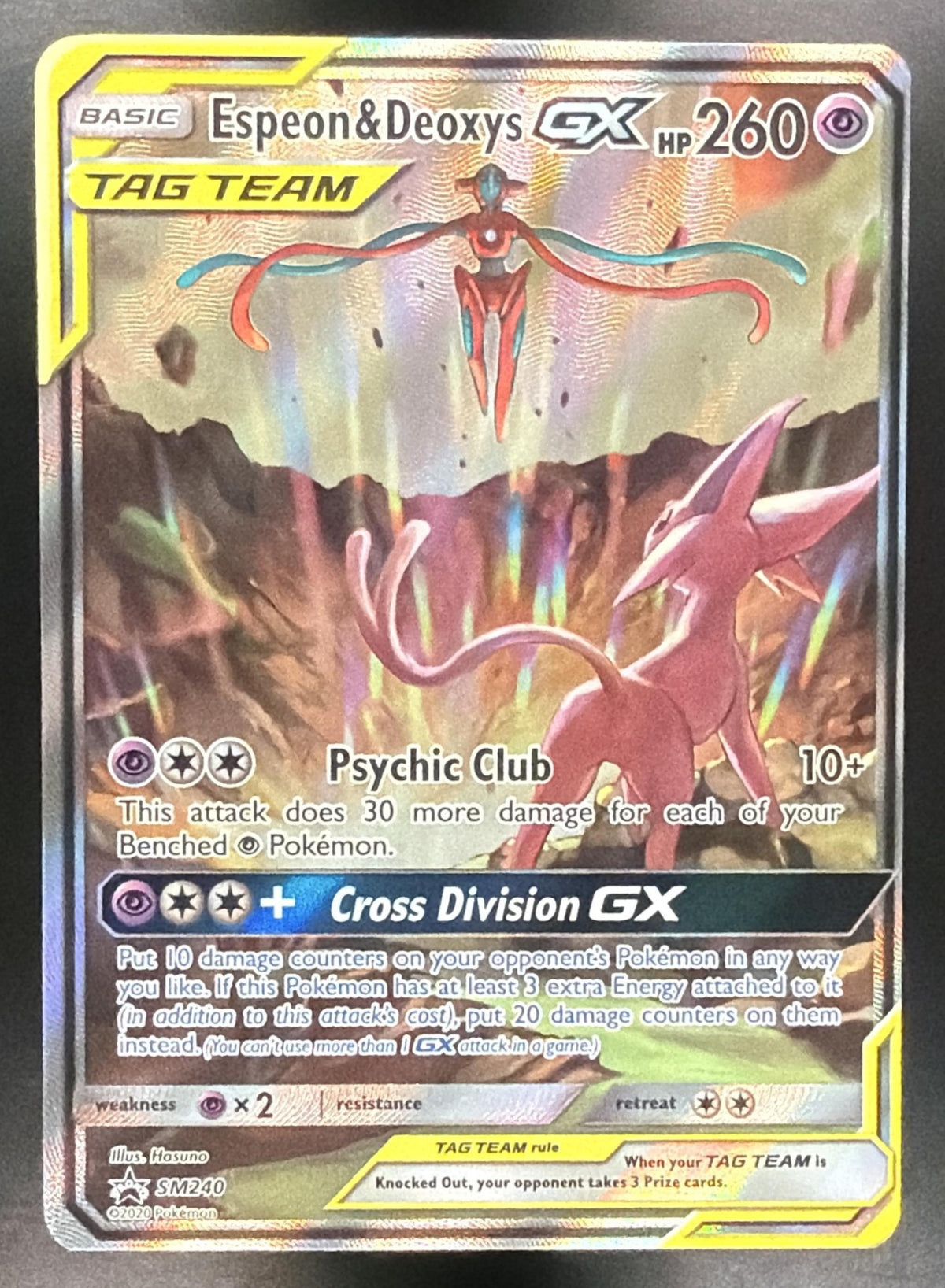 2020 Pokemon Sun & Moon Espeon & Deoxys SM240 NM