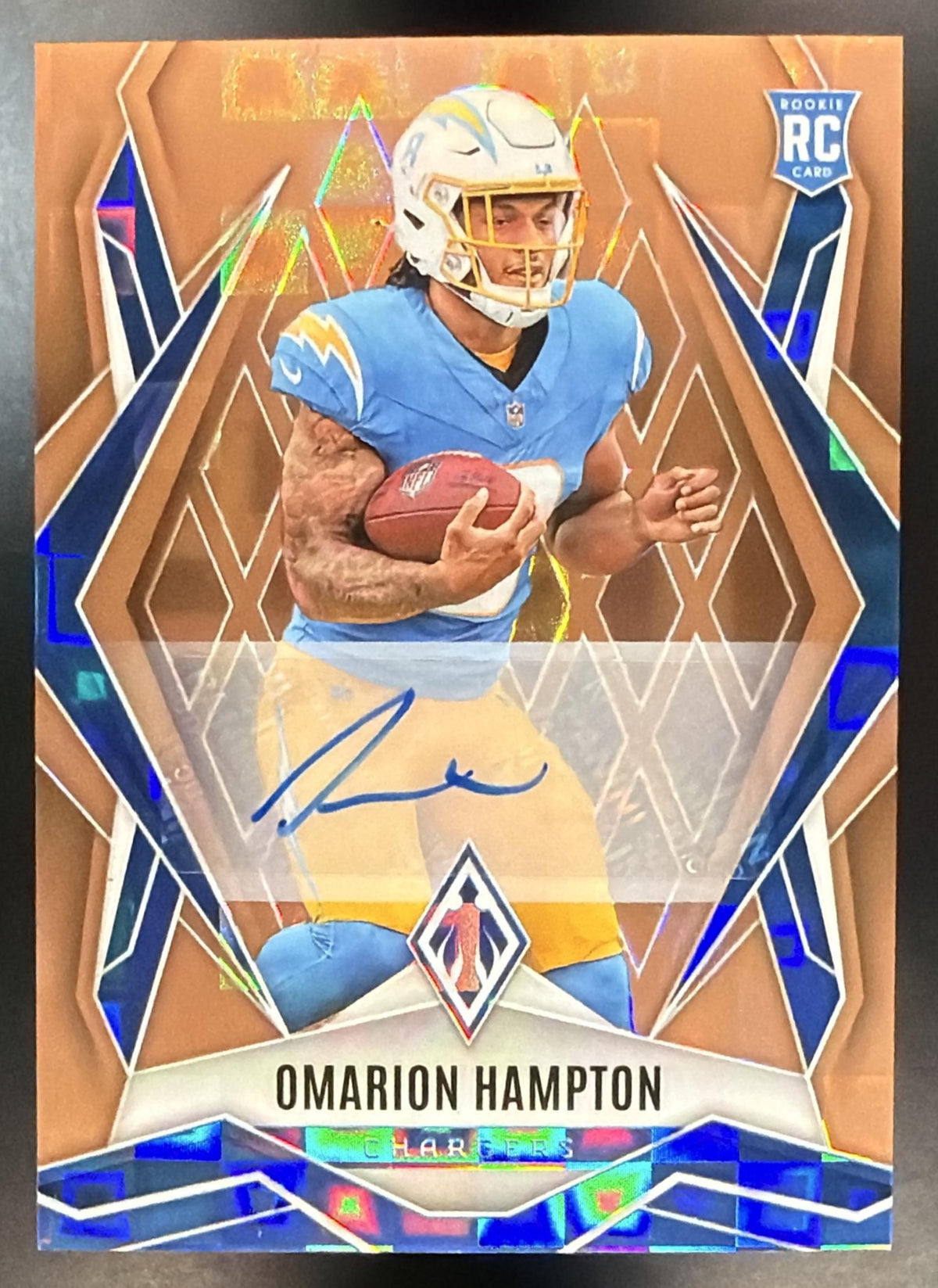 2025 Panini Phoenix Omarion Hampton #192 Bronze Pandora Auto 68/99 RC
