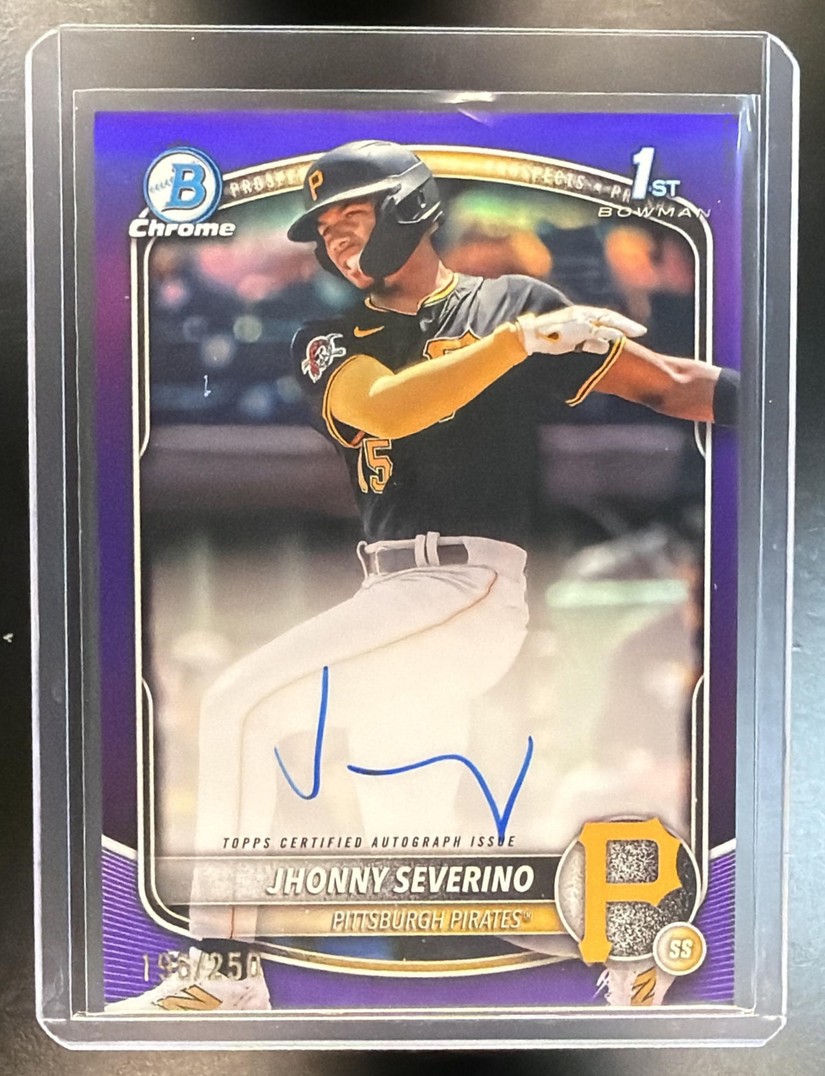 2025 Bowman Jhonny Severino #CPA-JS Purple Refractor Auto 196/250
