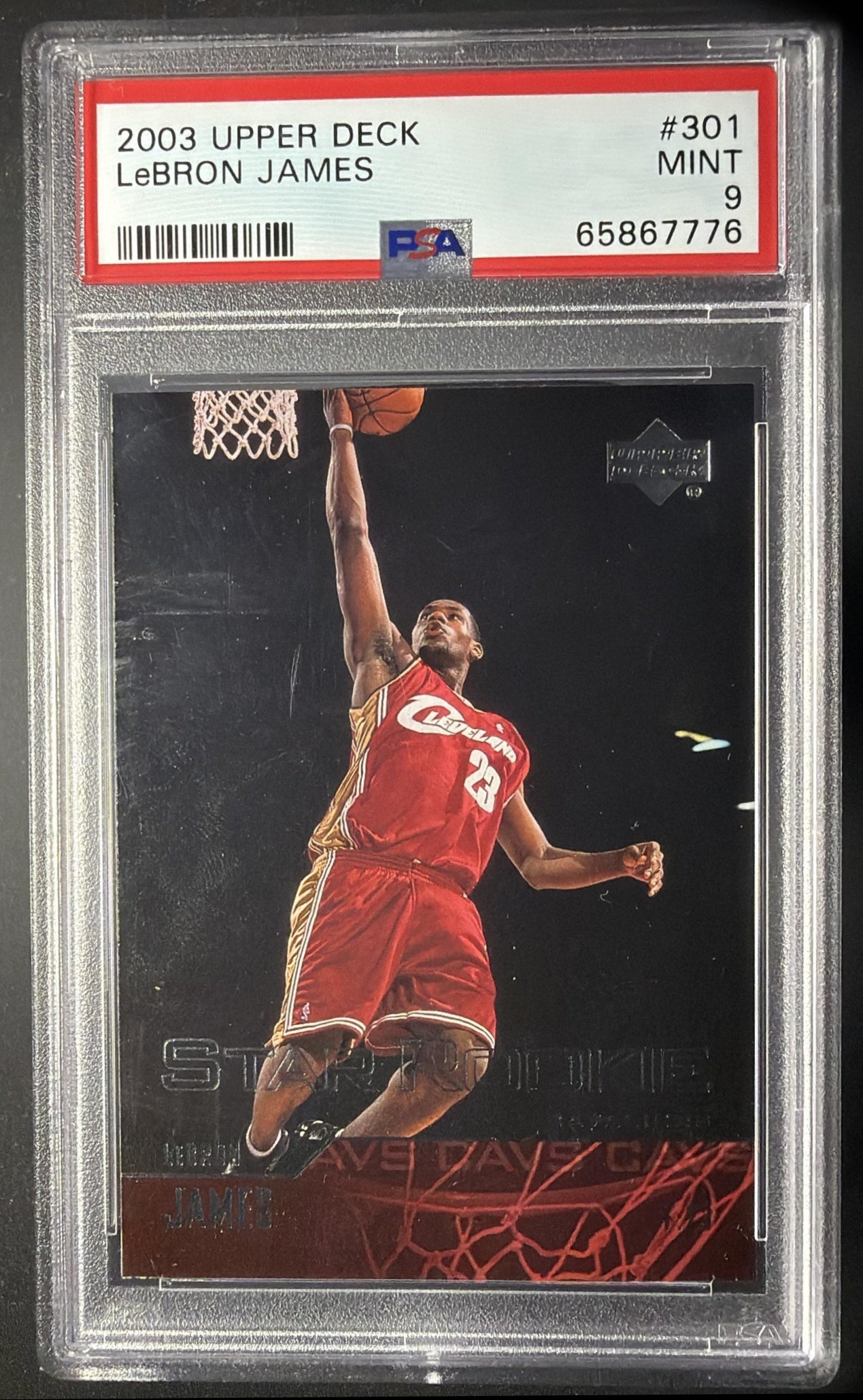 2003-04 Upper Deck LeBron James #301 RC PSA 9