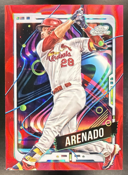 2024 Topps Chrome Cosmic Baseball Nolan Arenado #126 Red Lava Refractor 1/5