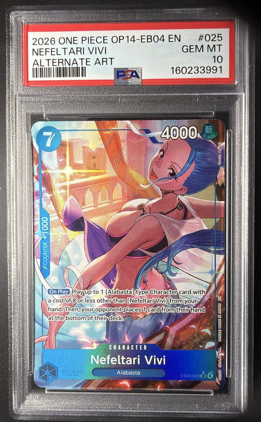 2026 One Piece Egghead Crisis Nefeltari Vivi #EB04-025 Character PSA 10
