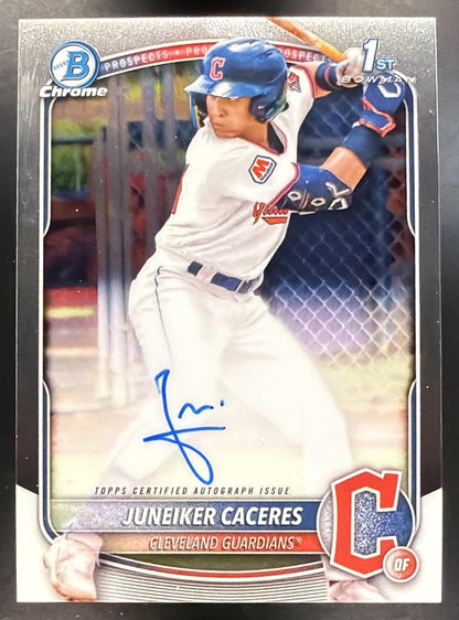 2025 Bowman Chrome Juneiker Caceres #CPA-JUC Auto 1st Prospect