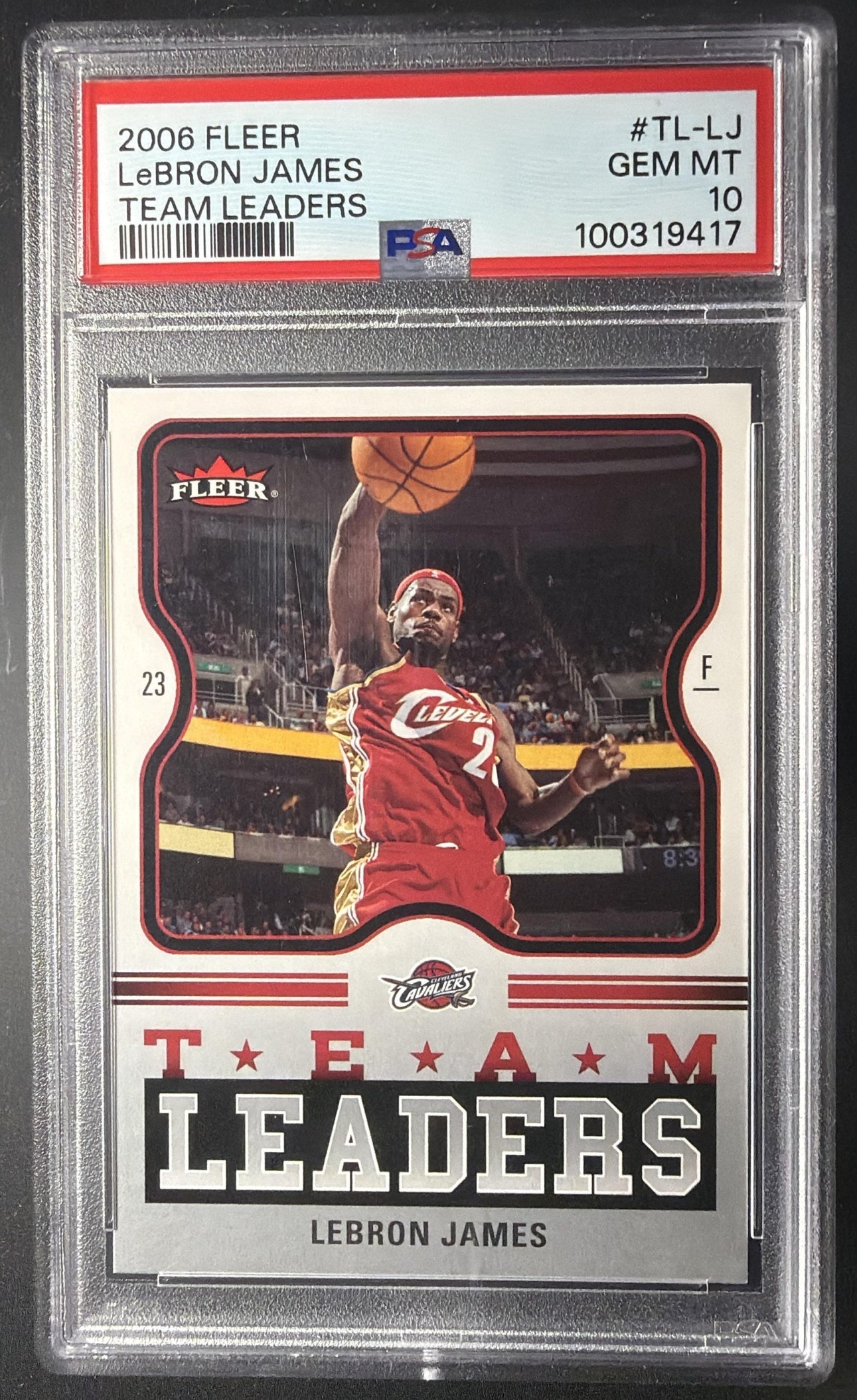 2006 Fleer Team Leaders LeBron James #TL-LJ PSA 10