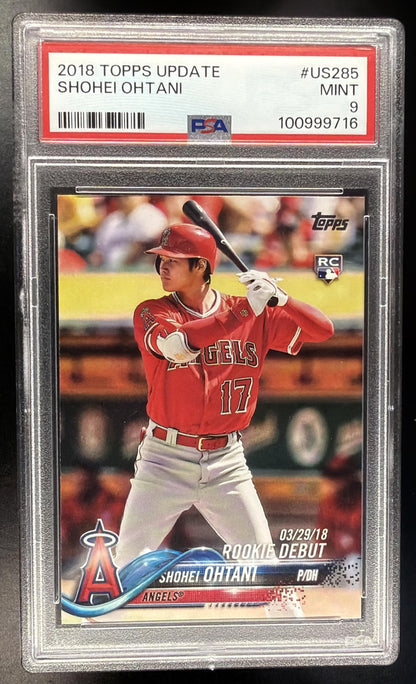 2018 Topps Update Shohei Ohtani #US285 RC PSA 9