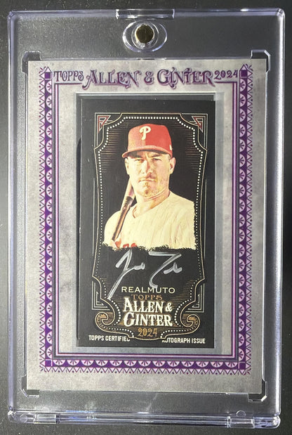 2024 Topps Allen & Ginter X J.T. Realmuto #MA-JTR Framed Mini Auto 1/25