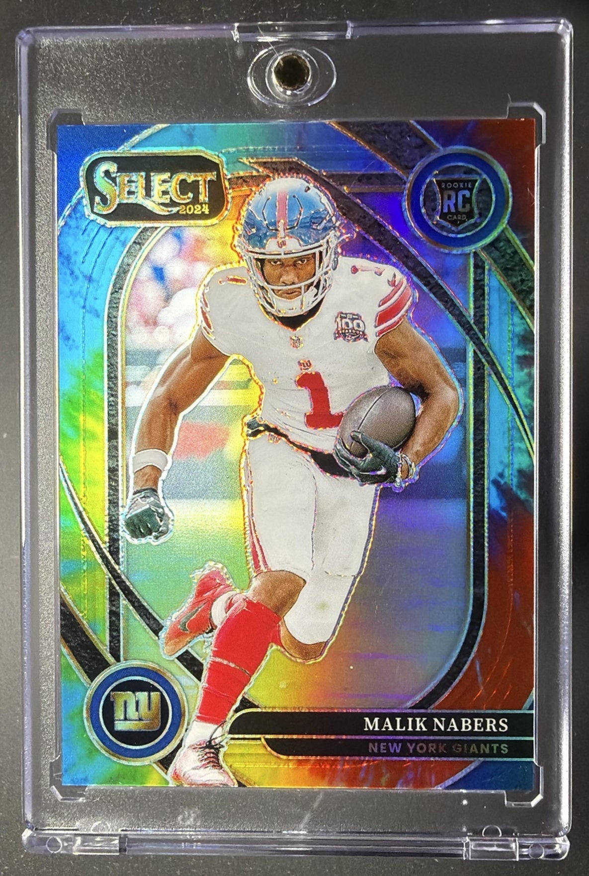 2024 Panini Select Malik Nabers #220 Club Tie Dye Prizm 9/25 RC