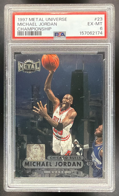 1997-98 Skybox Metal Universe Championship Michael Jordan #23 PSA 6