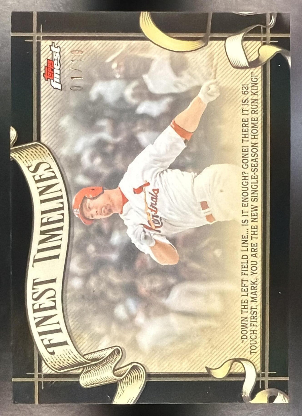 2026 Topps Finest Mark McGwire #FT-25 Timelines Black Refractor 1/10
