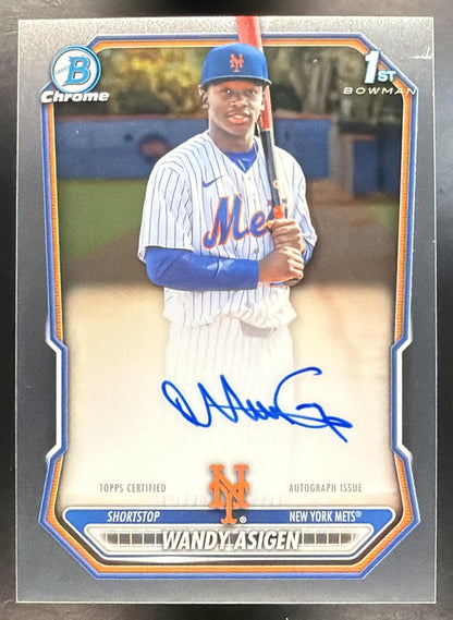 2026 Bowman Chrome Wandy Asigen #CPA-WA Auto 1st Prospect NYM