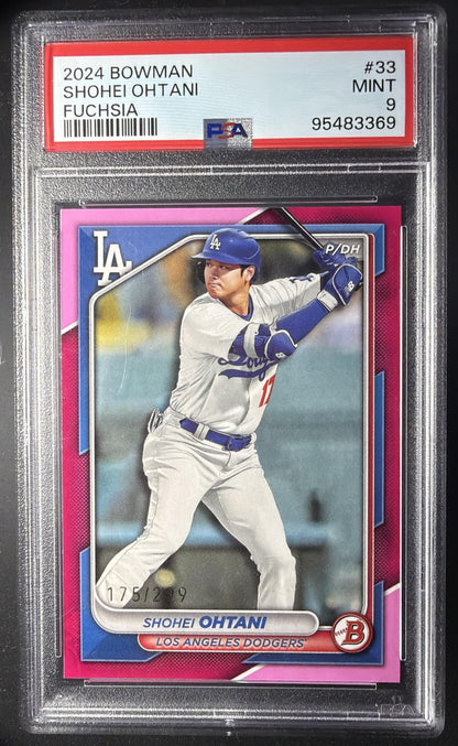 2024 Bowman Shohei Ohtani #33 Fuchsia 175/299 PSA 9