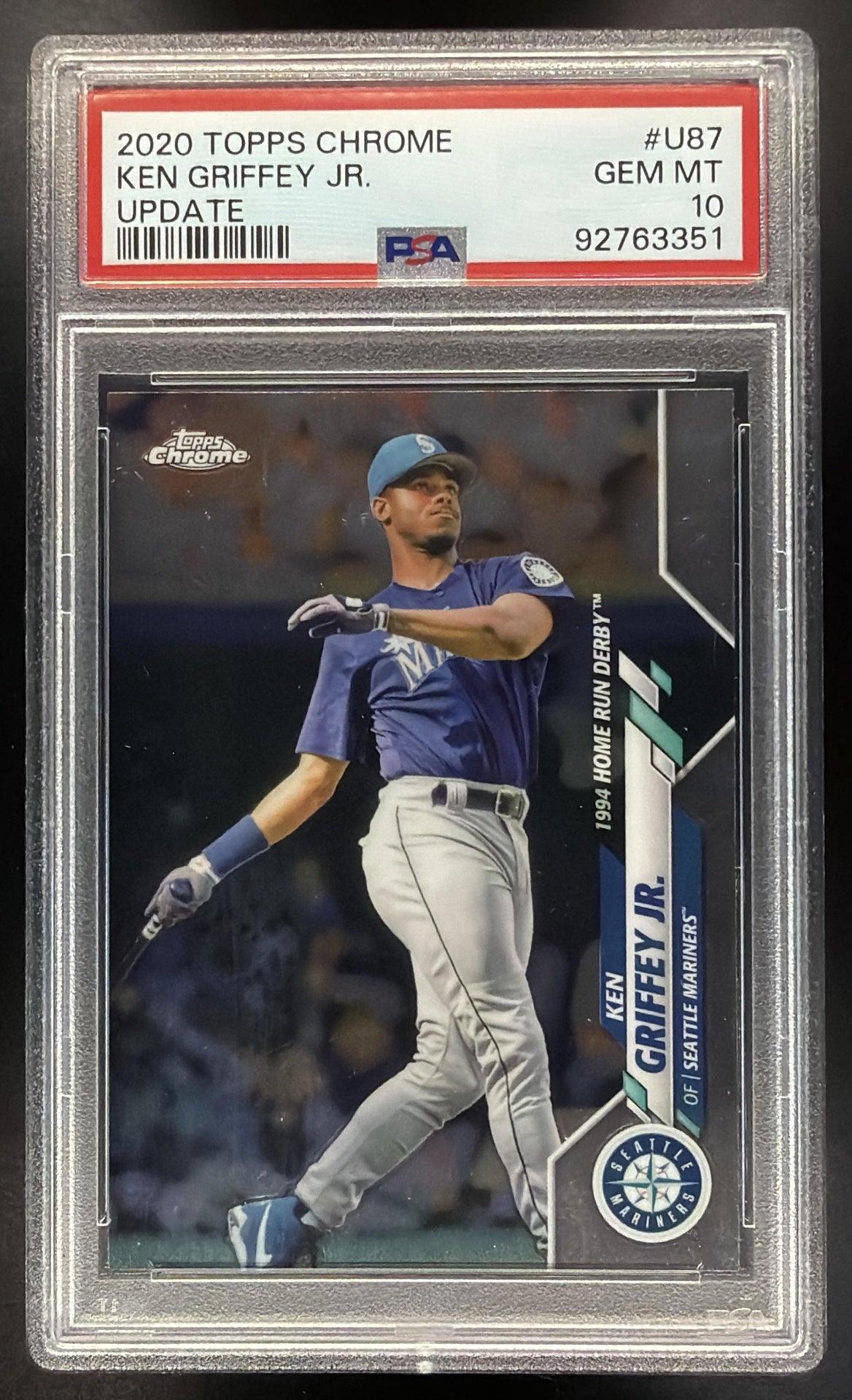 2020 Topps Chrome Update Ken Griffey Jr. #U-87 PSA 10