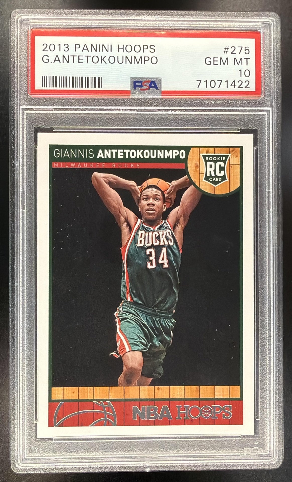 2013-14 Panini Hoops Giannis Antetokounmpo #275 RC PSA 10