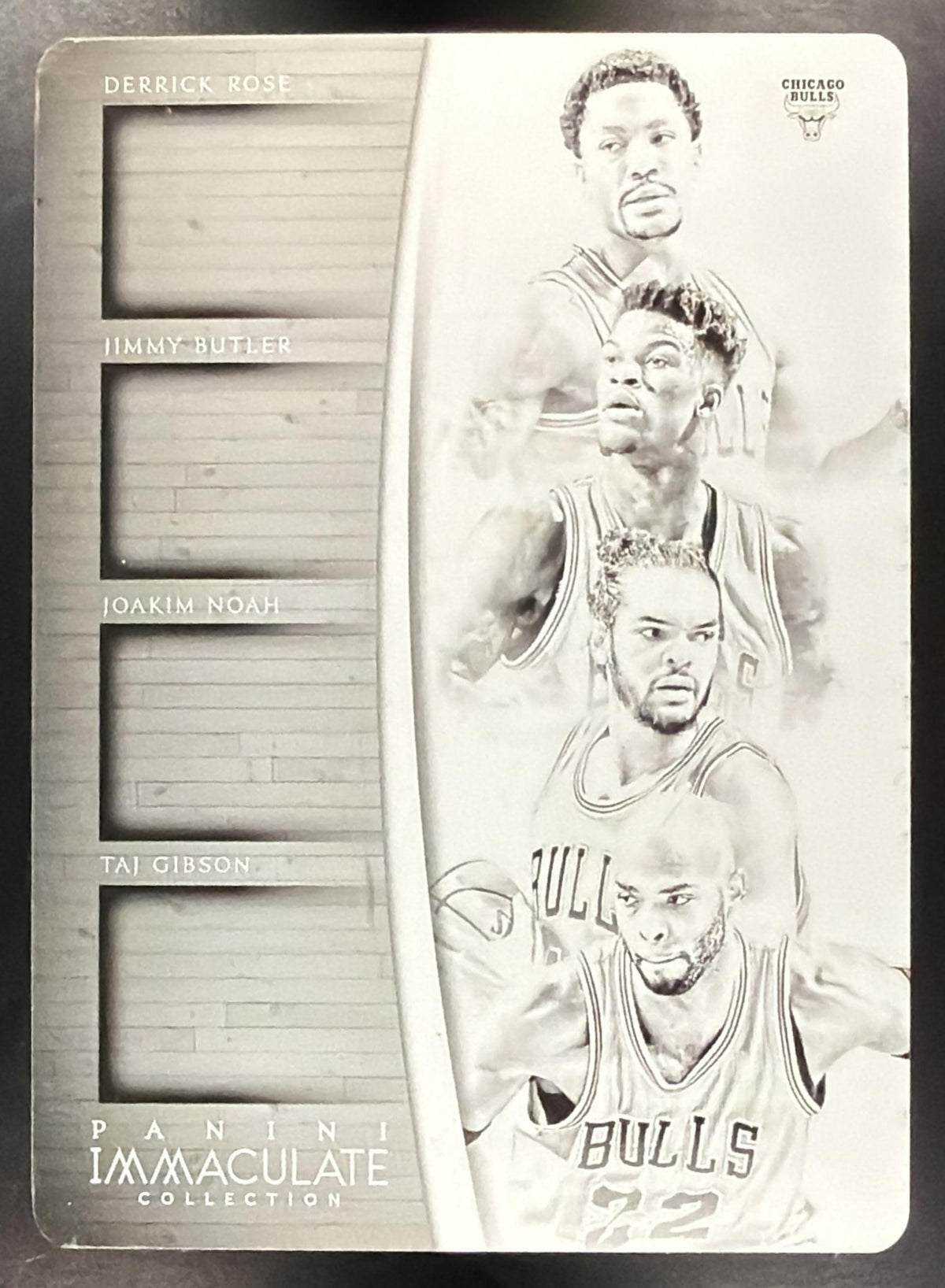 2015-16 Panini Spectra Derrick Rose #5 Materials Black Prizms 1/1