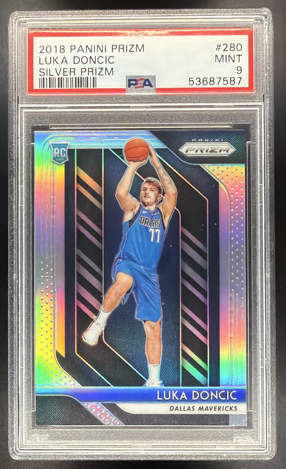 2018-19 Panini Prizm Luka Doncic #280 Prizm Silver RC PSA 9