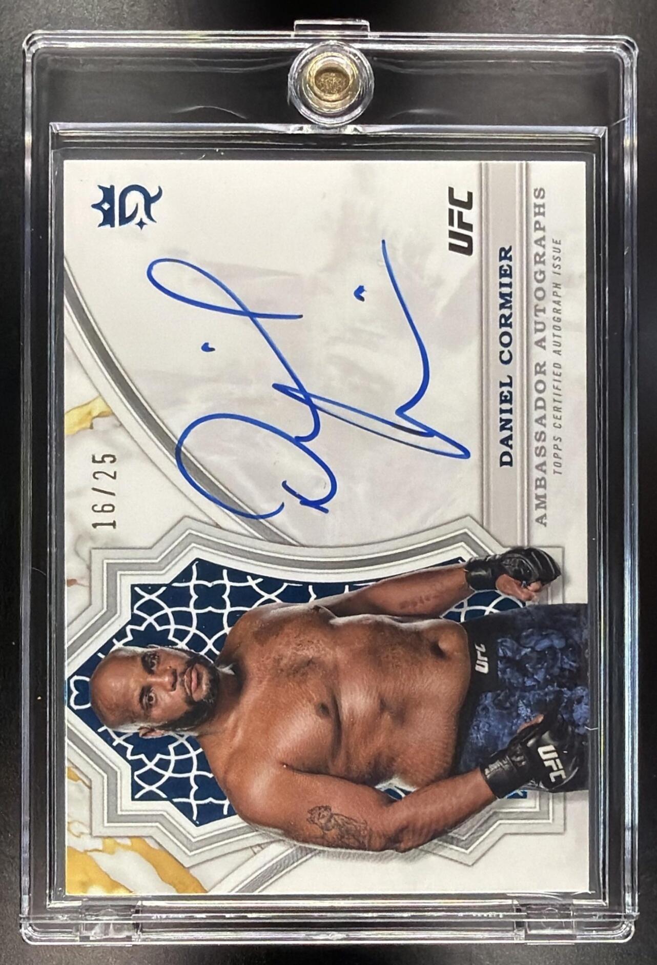 2024 Topps Royalty UFC Daniel Cormier #AA-DC Ambassador Auto Blue 16/25