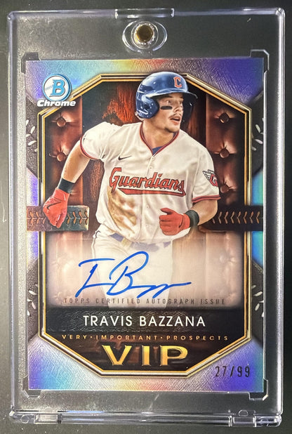 2025 Bowman Travis Bazzana #VIP-TB Very Important Prospects Chrome Auto 27/99