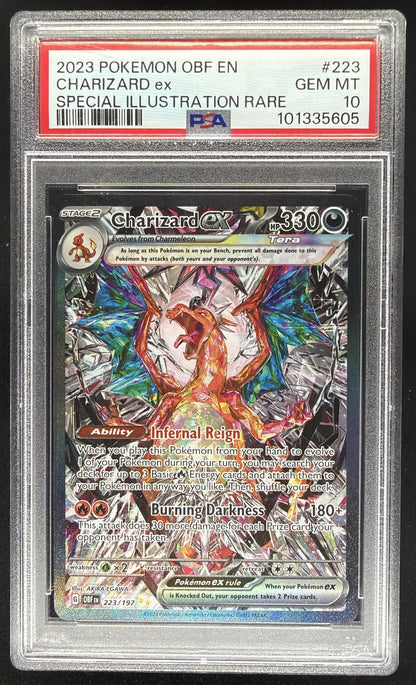 2023 Pokemon SV Obsidian Flames - OBF EN Charizard ex #223/197 SIR PSA 10