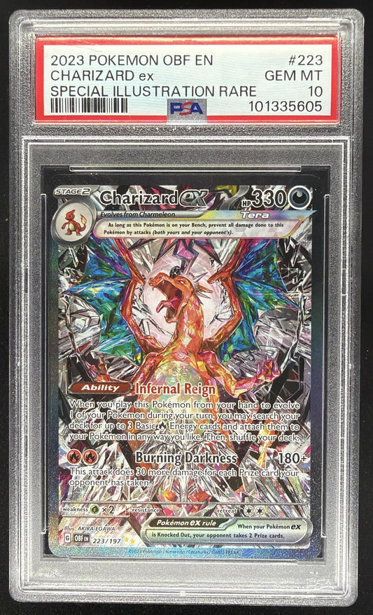 2023 Pokemon SV Obsidian Flames - OBF EN Charizard ex #223/197 SIR PSA 10