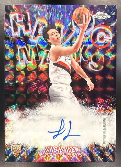 2025-26 Topps Chrome Update Sapphire Yang Hansen #HM-YH Havoc Marks Auto RC