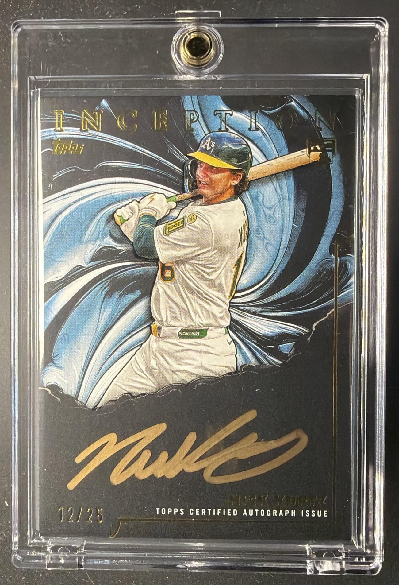 2025 Topps Inception Nick Kurtz #IS-NK Signings Gold 12/25 RC Auto