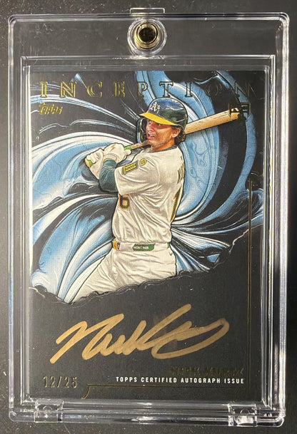 2025 Topps Inception Nick Kurtz #IS-NK Signings Gold 12/25 RC Auto