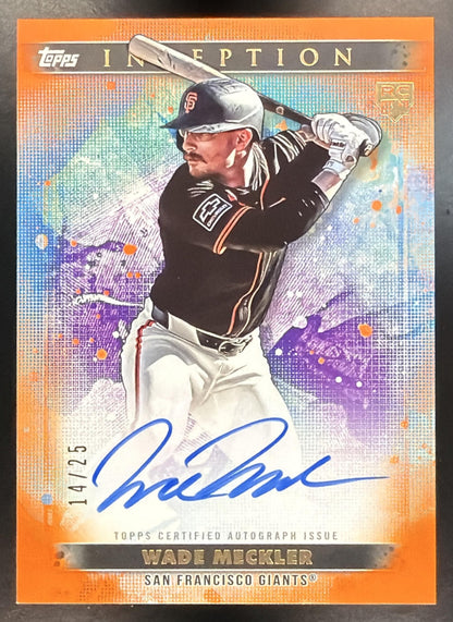 2024 Topps Inception Wade Meckler #BRES-WM Rookies and Emerging Star Auto Orange /25 RC
