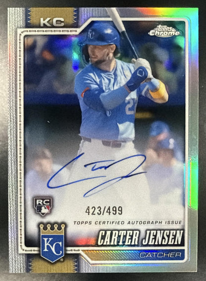 2026 Topps Chrome Carter Jensen #RA-CJ Rookie Auto Refractor 423/499 RC