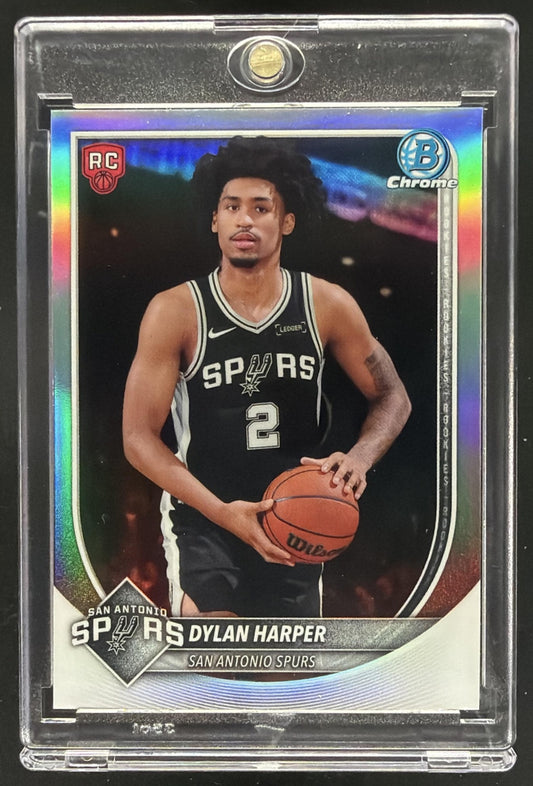 2025-26 Bowman Dylan Harper #BRR-2 Chrome Red Rookie Variation SP RC