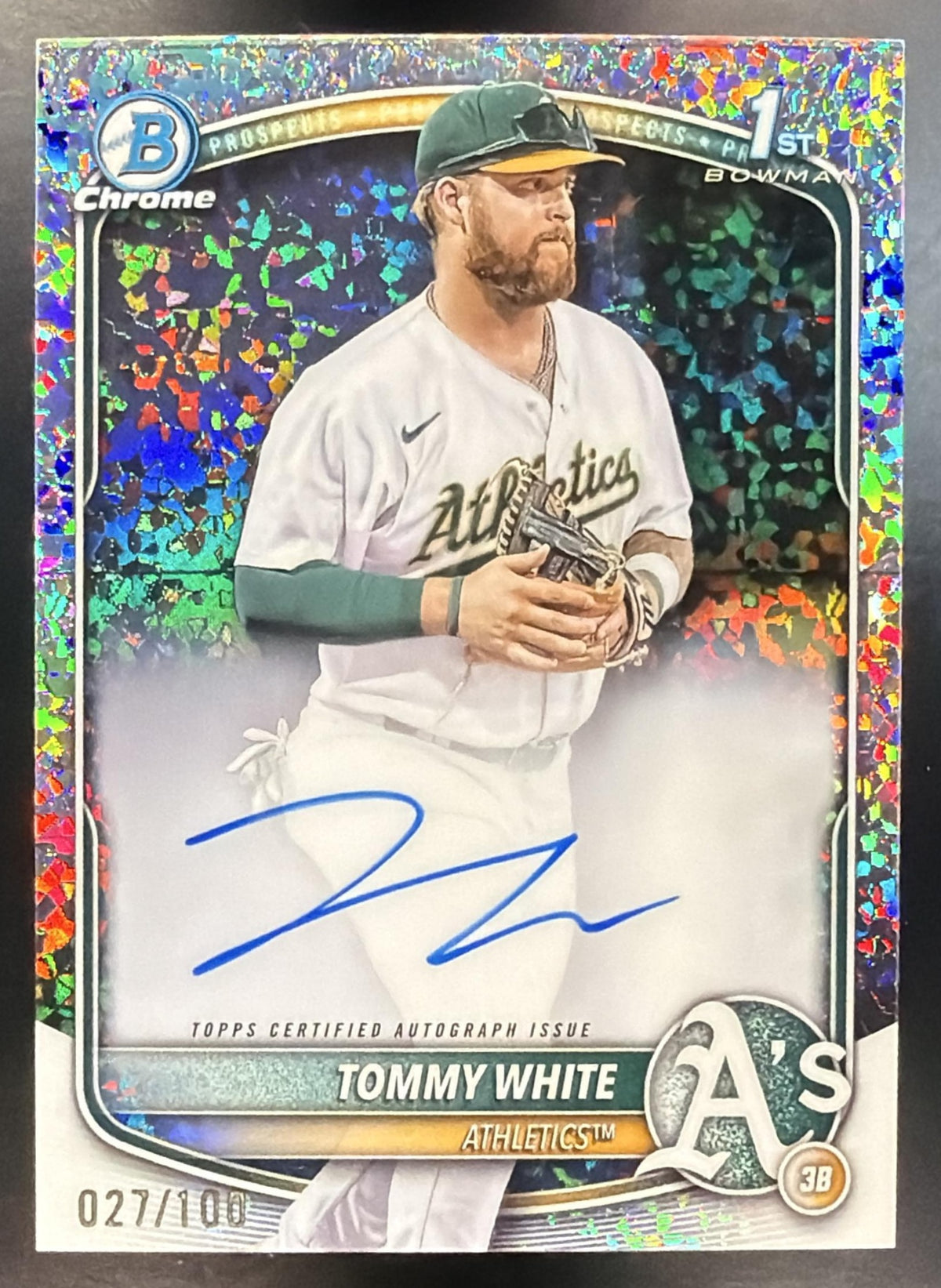 2025 Bowman Chrome Baseball Tommy White #CPA-TWH Auto Mini Diamond Refractor 027/100 1st