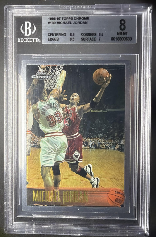 1996-97 Topps Chrome Michael Jordan #139 BGS 8