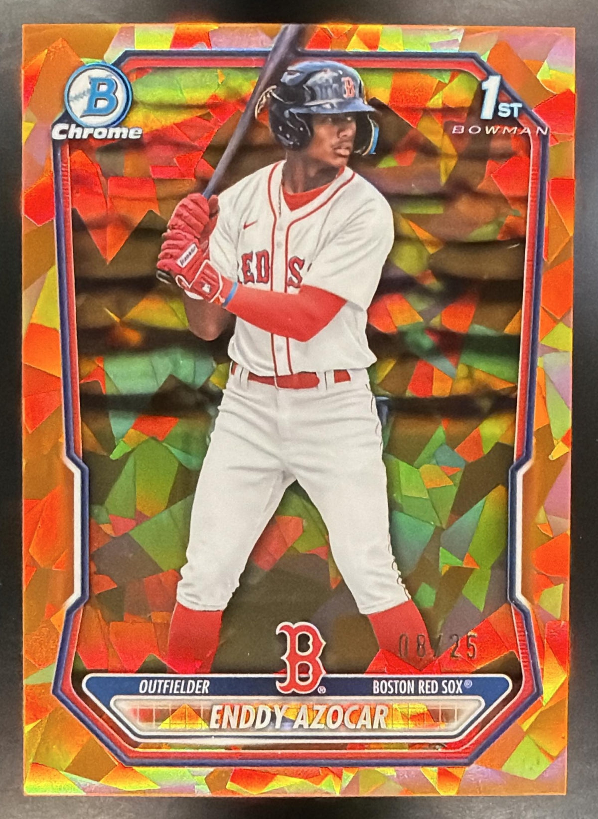 2026 Bowman Sapphire Enddy Azocar #BCP-23 Chrome Orange Refractor /25 1st Prospect