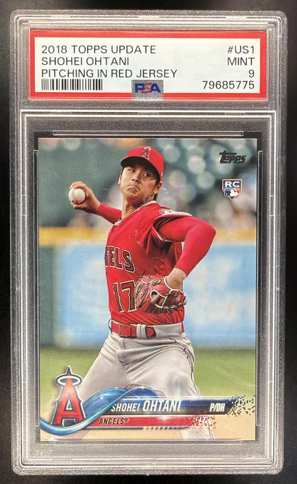 2018 Topps Update Shohei Ohtani #US1 RC PSA 9 Dodgers Angels