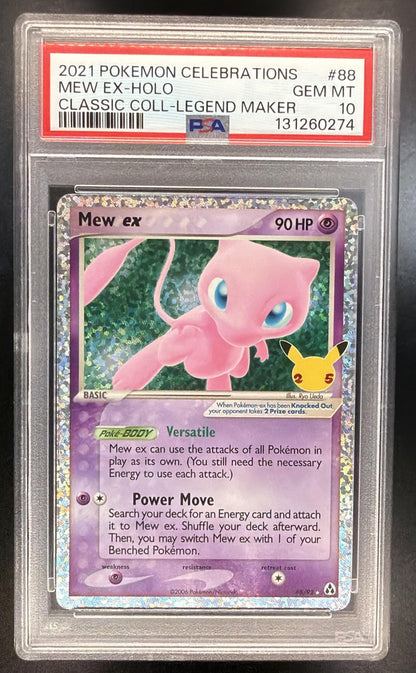 2021 Pokemon 25th Celebrations Mew ex 88/92 PSA 10